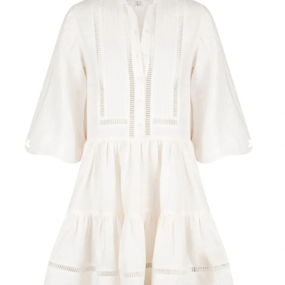 Shona Joy Joia Linen Blend Mini Dress Ivory NWT US 4 - Picture 8 of 9